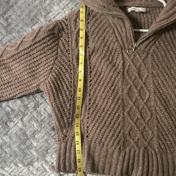 Sincerely Jules Brown Quarter-Zip Sweater - Picture 5 of 6
